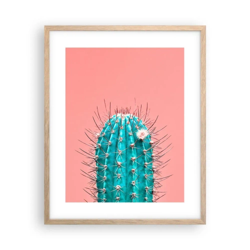 Plakat i ramme af lyst egetræ - Bare se - 40x50 cm