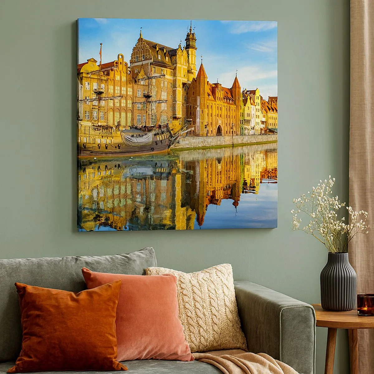 Lærredstryk - Billede på lærred - Et spejlbillede af fortiden - 30x30 cm