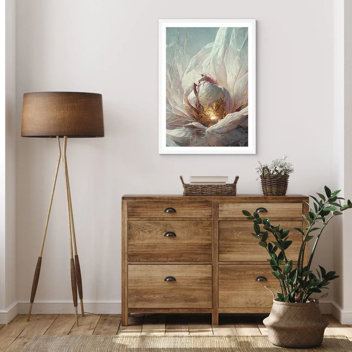 Plakat i hvid ramme - Blomstrer en gang om hundrede år - 30x40 cm