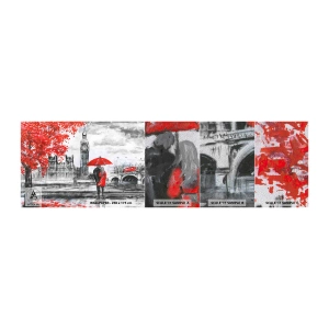 Prøve Fototapet Premium Sand - Forelsket i London - By, London, Forelsket par - 100x30 cm