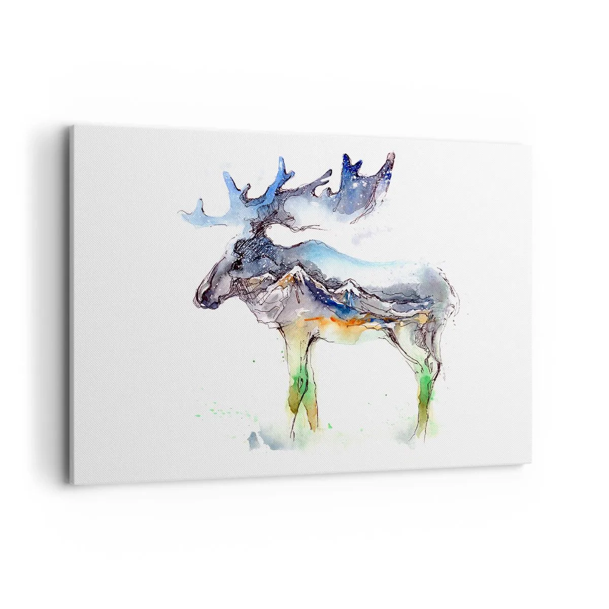 Lærredstryk - Billede på lærred - Helten i en vinterfortælling - 120x80 cm