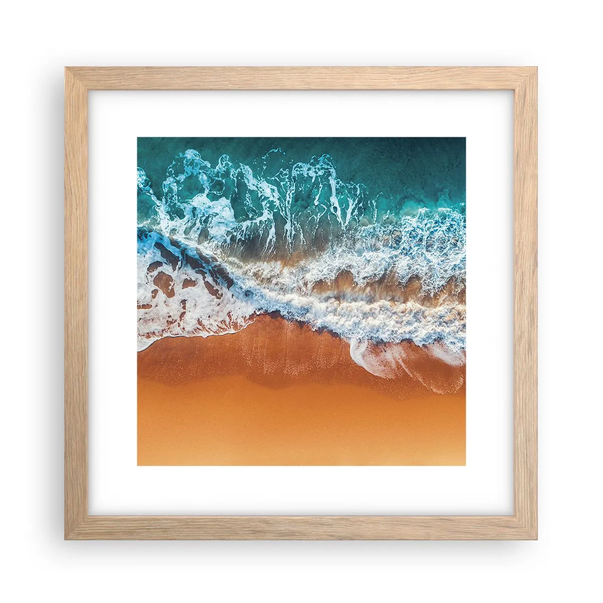 Plakat i ramme af lyst egetræ - Altid i tandem - 30x30 cm