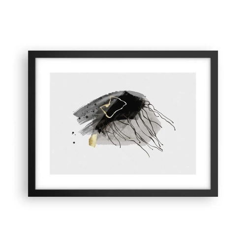 Plakat i sort ramme - I sort og guld - 40x30 cm