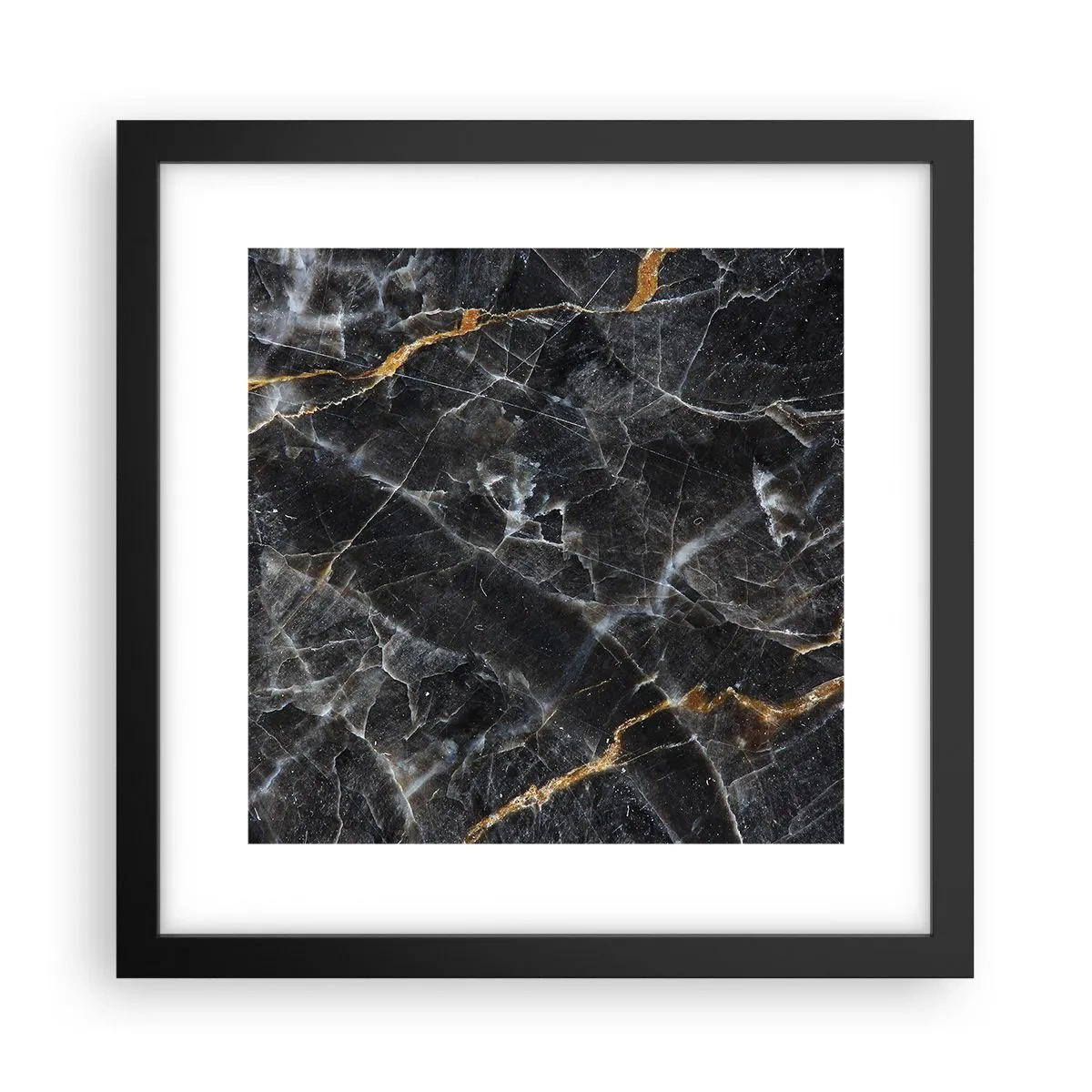 Plakat i sort ramme - En stens indre liv - 30x30 cm