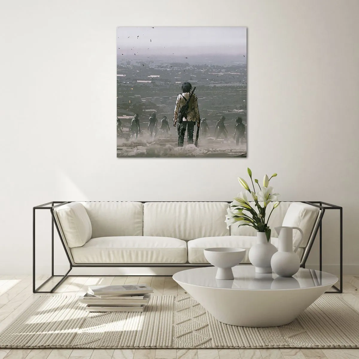 Billede på glas - Den sidste retfærdige person? - 70x70 cm