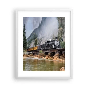 Plakat i hvid ramme - Og hvorhen? Hvorhen? - 40x50 cm