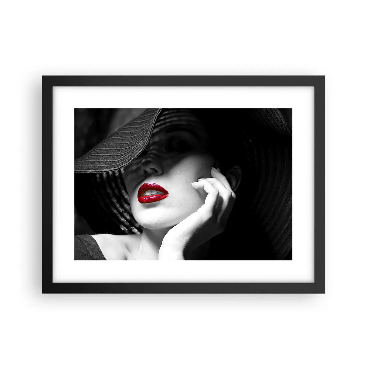 Plakat i sort ramme - Studie i skarlagenrødt - 40x30 cm