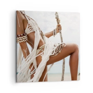 Lærredstryk - Billede på lærred - Præstinde af solen - 60x60 cm