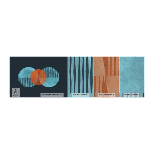 Prøve Fototapet Premium Canvas - Symmetrisk sammensætning - Abstraktion, Stykke, Geometrisk mønster - 100x30 cm