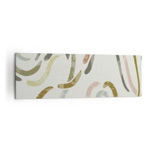 Lærredstryk - Billede på lærred - Abstraktionens glade dans - 160x50 cm