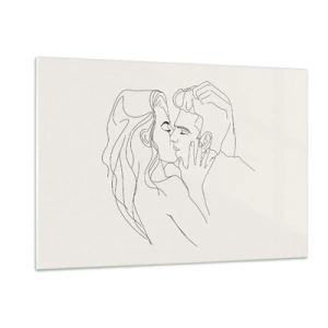 Billede på glas - Forviklet i følelser - 120x80 cm