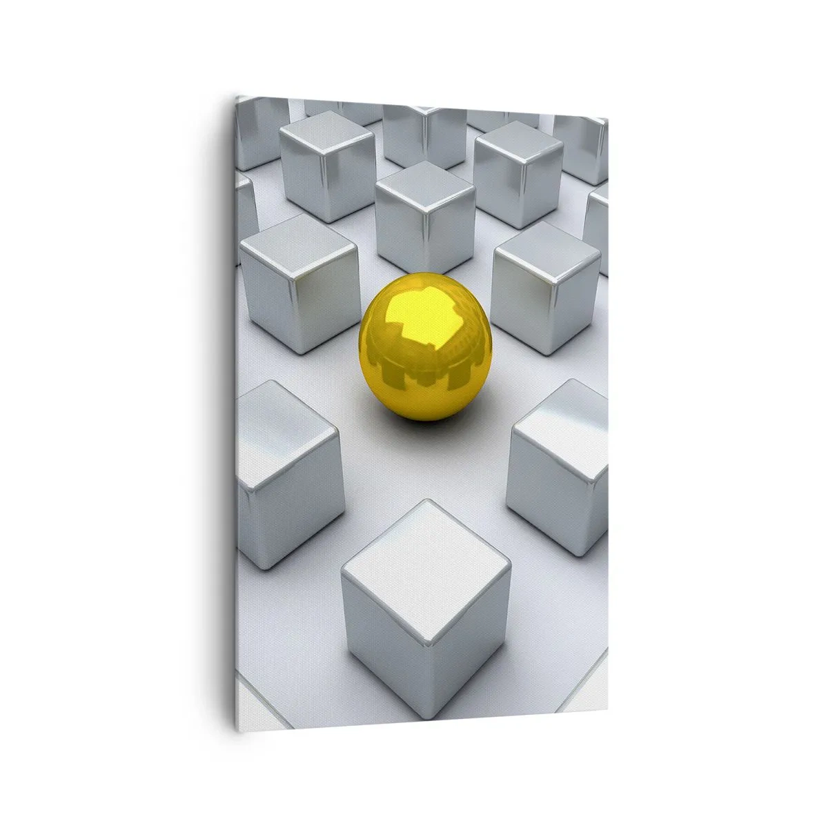 Lærredstryk - Billede på lærred - Hvorfor mig? Geometrisk sammensætning - 80x120 cm