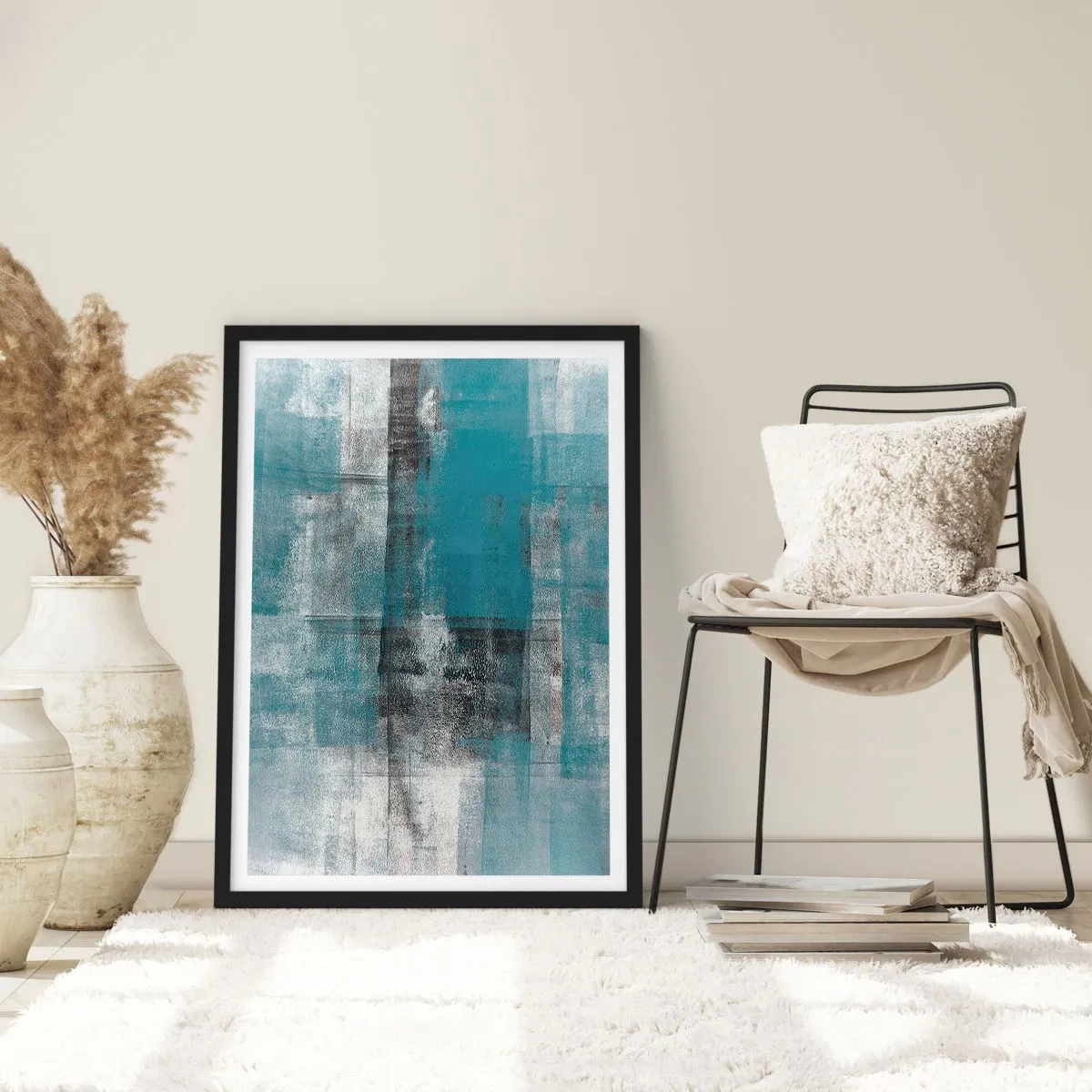 Plakat i sort ramme - Vand og luft - 40x50 cm