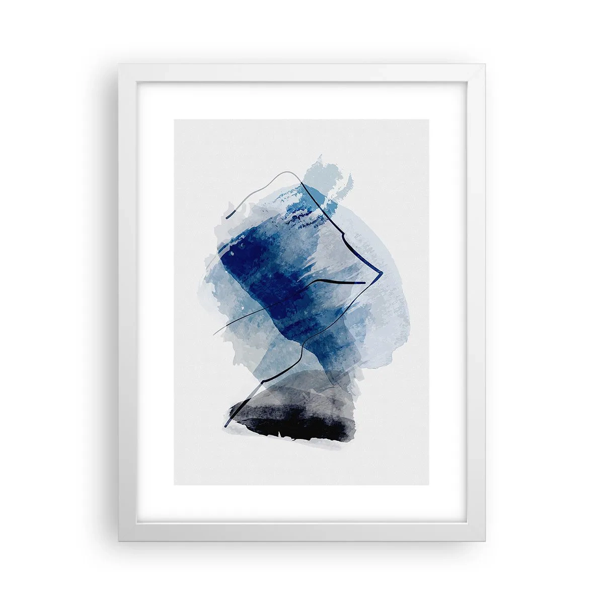 Plakat i hvid ramme - Isbjerg - 30x40 cm