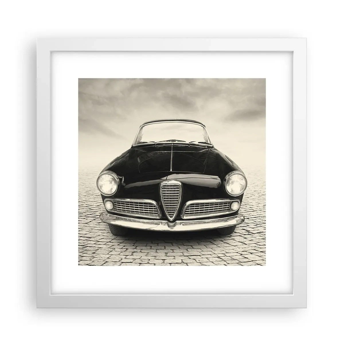 Plakat i hvid ramme - Og hvordan kan man ikke elske mig? - 30x30 cm