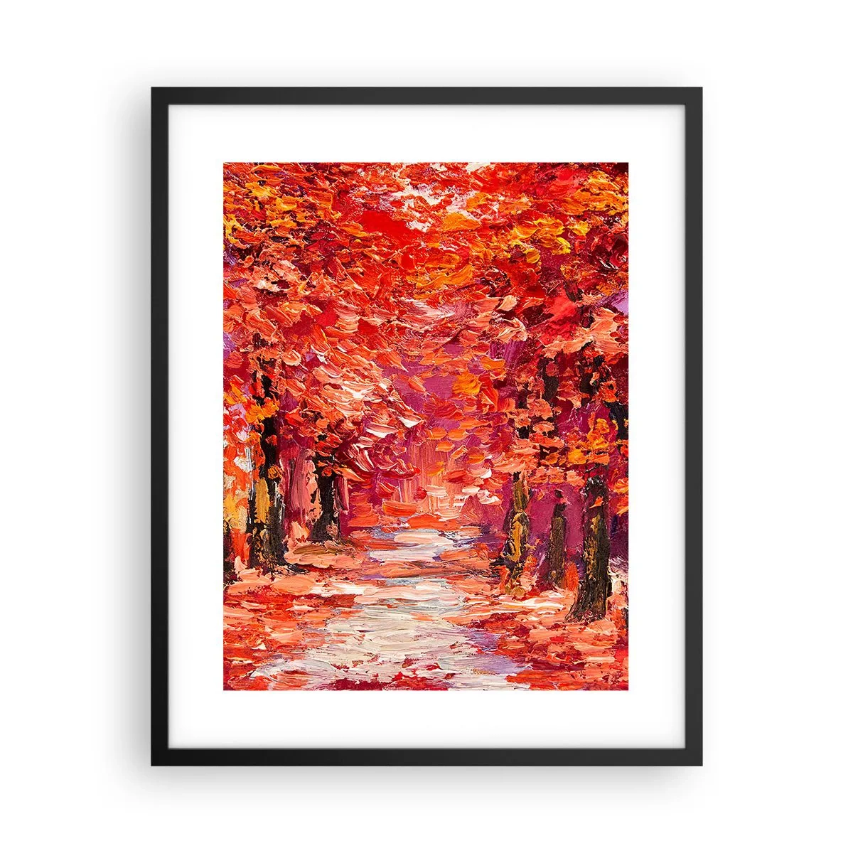 Plakat i sort ramme - Efterårets indtryk - 40x50 cm