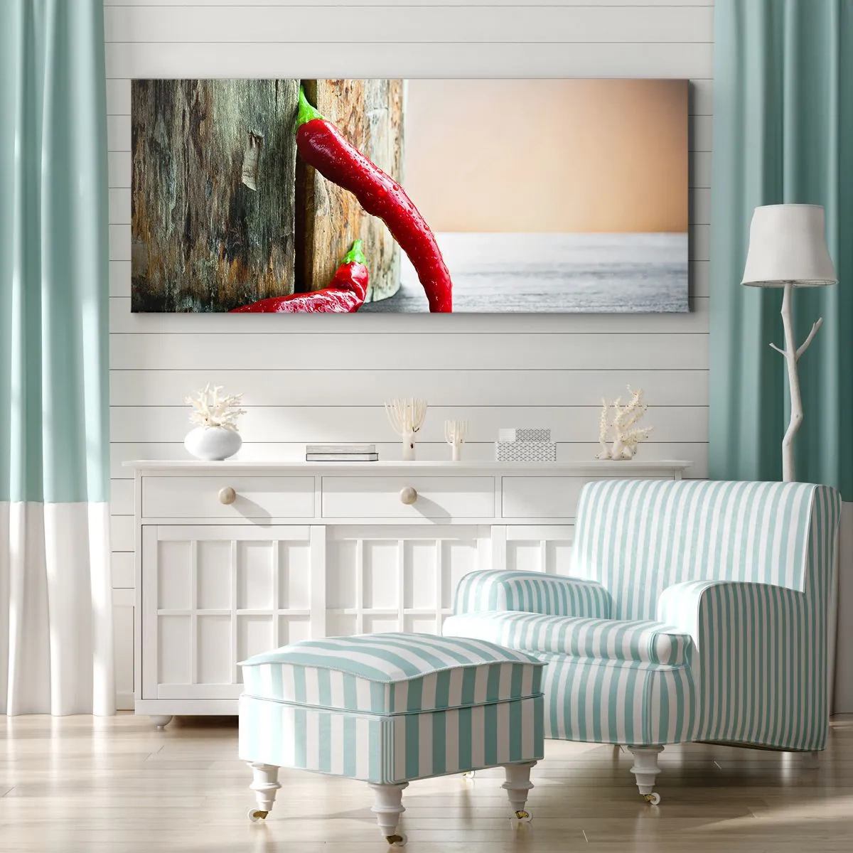 Lærredstryk - Billede på lærred - Red hot chili peppers - 160x50 cm