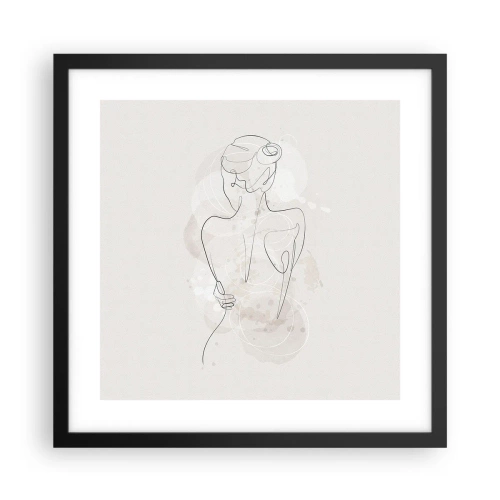 Plakat i sort ramme - Som et følsomt instrument - 40x40 cm