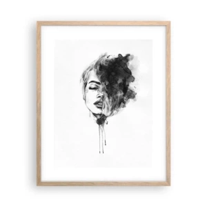 Plakat i ramme af lyst egetræ - Hvad piger drømmer om - 40x50 cm