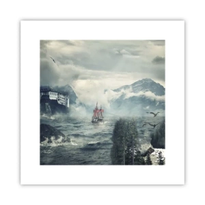 Plakat - På magiske vande - 30x30 cm