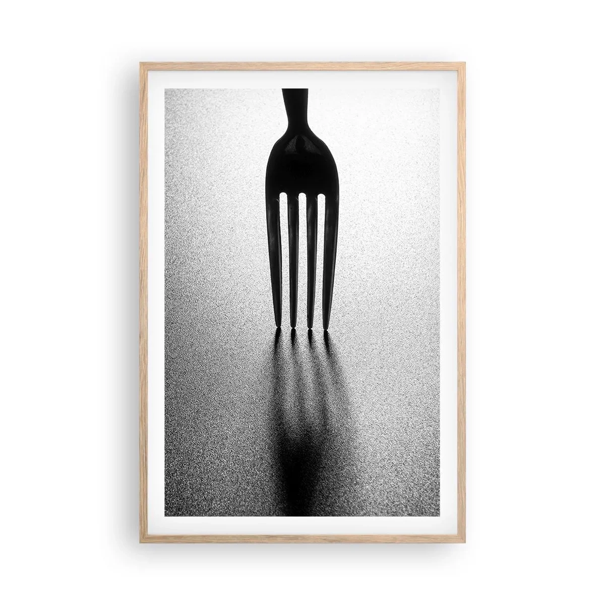 Plakat i ramme af lyst egetræ - Lys og skygge - 61x91 cm