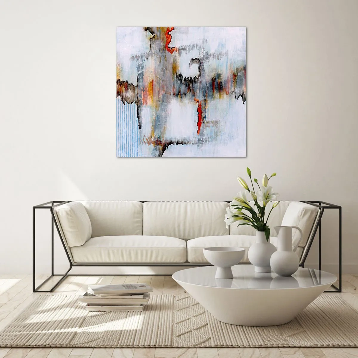 Billede på glas - En pind på vandet - 50x50 cm