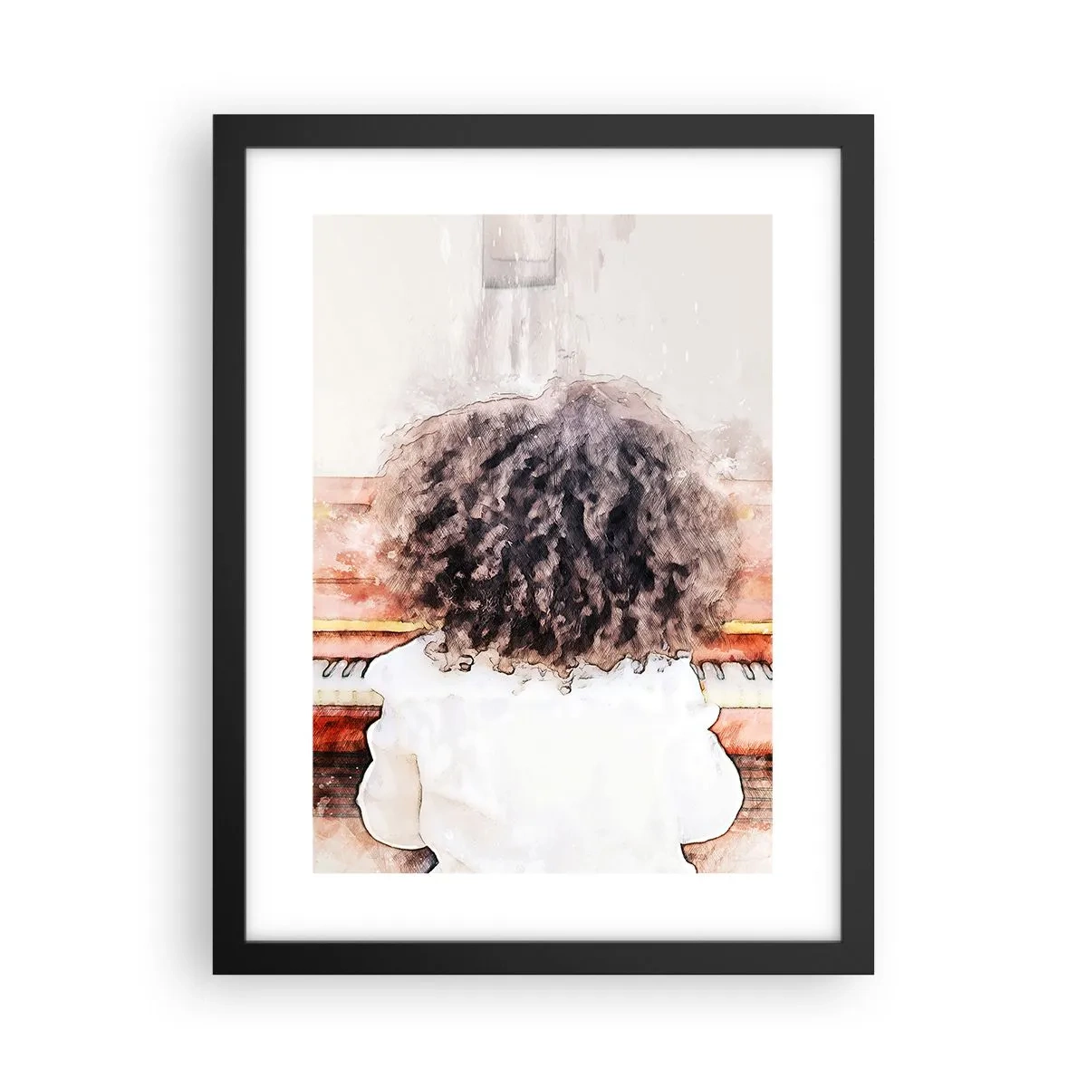 Plakat i sort ramme - i et ny verden - 30x40 cm
