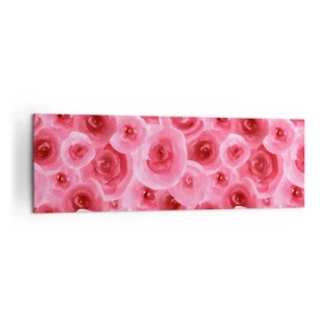 Lærredstryk - Billede på lærred - Roser under og over - 160x50 cm
