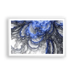 Plakat i hvid ramme - En bølges fødsel - 91x61 cm