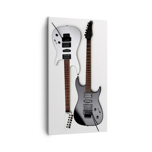 Lærredstryk - Billede på lærred - Harmoni af former - 45x80 cm