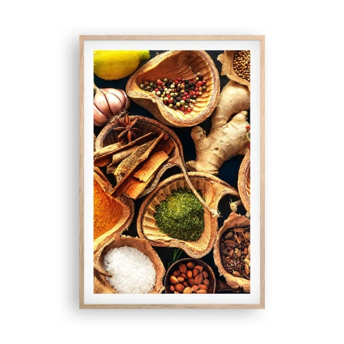 Plakat i ramme af lyst egetræ - Tag, hvad du vil have - 61x91 cm