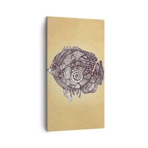 Lærredstryk - Billede på lærred - Fra et hav af ornamenter - 45x80 cm