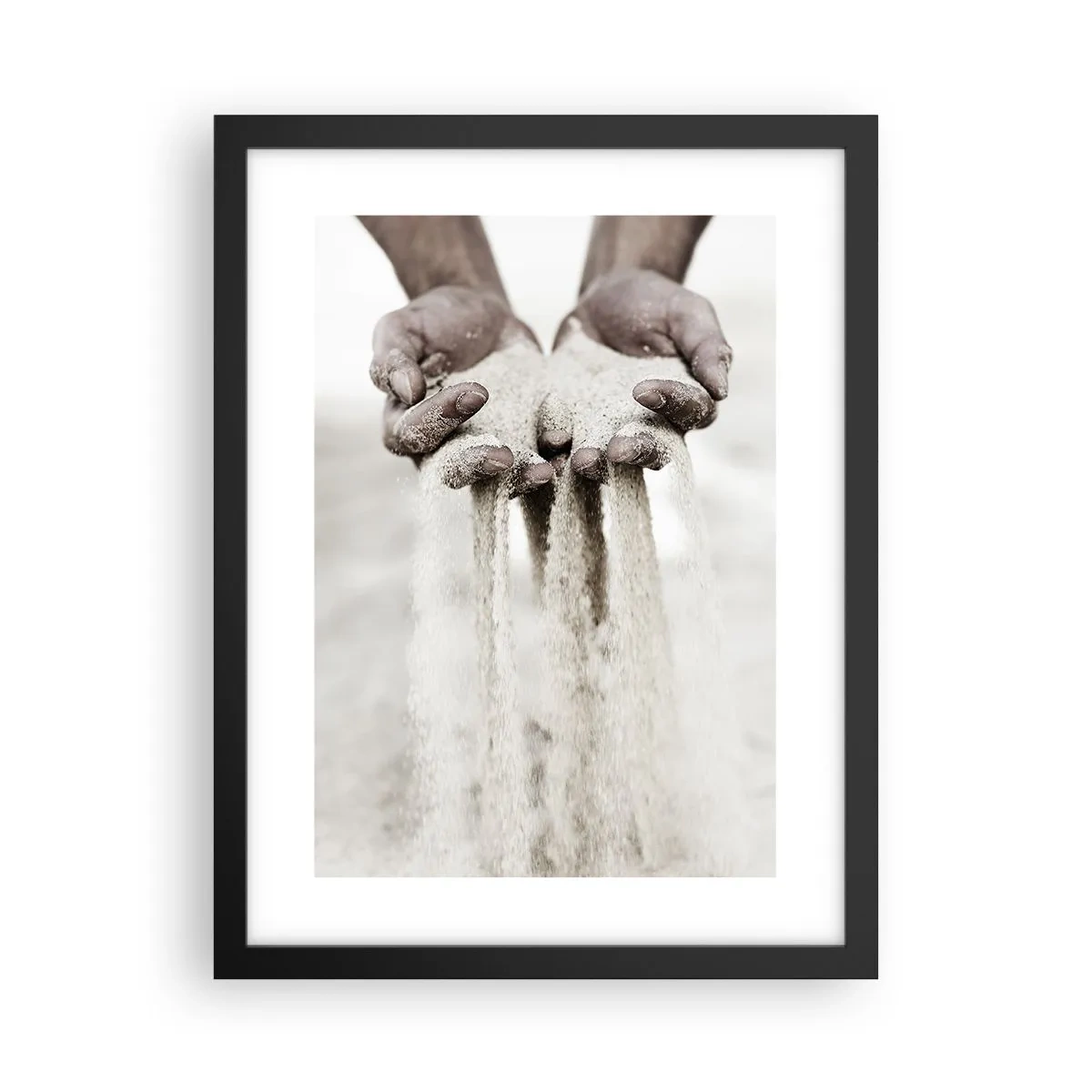 Plakat i sort ramme - Med disse hænder... - 30x40 cm