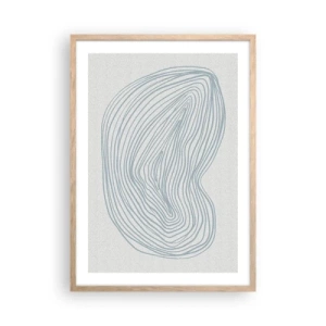 Plakat i ramme af lyst egetræ - Smil fra en dråbe - 50x70 cm