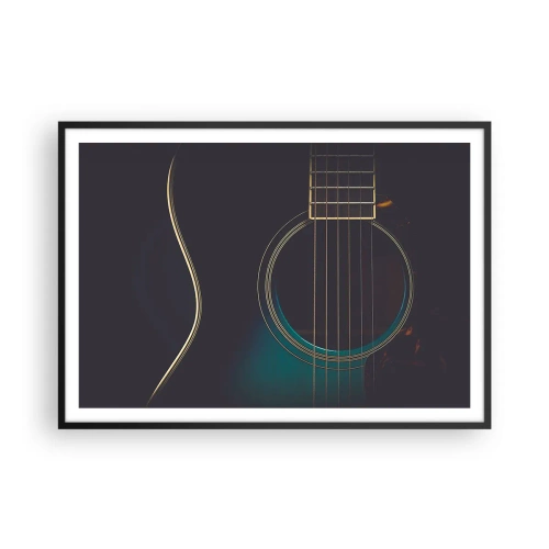 Plakat i sort ramme - Et øjeblik før det lyder - 100x70 cm