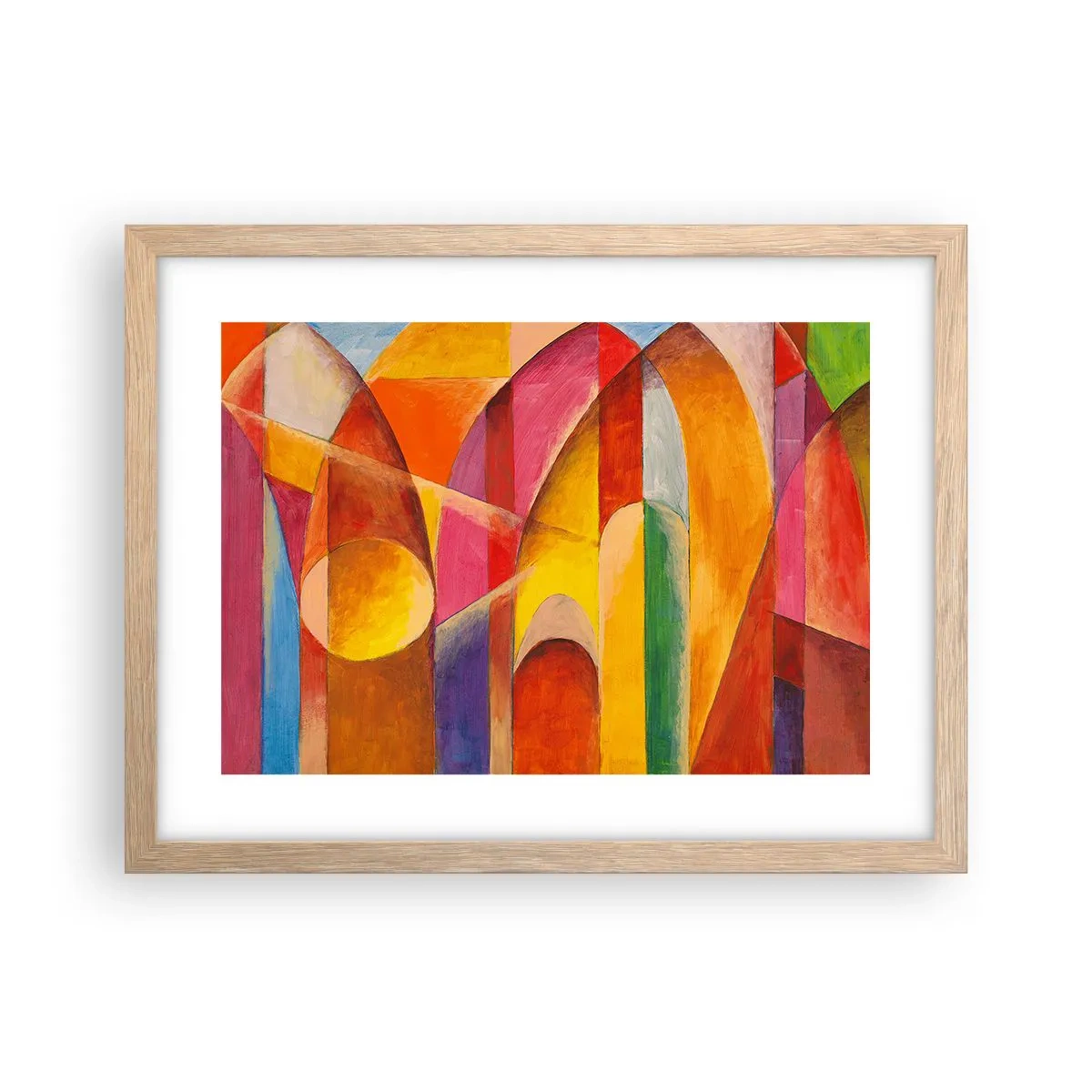 Plakat i ramme af lyst egetræ - Solens katedral - 40x30 cm