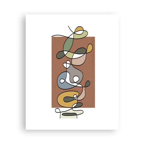 Plakat - En abstraktion, der er værd at smile over - 40x50 cm