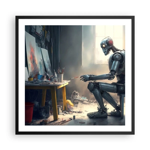 Plakat i sort ramme - Den skabende handling - 60x60 cm