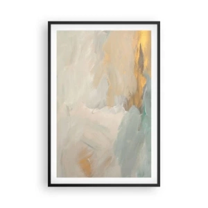 Plakat i sort ramme - Abstraktion - blidhedens land - 61x91 cm