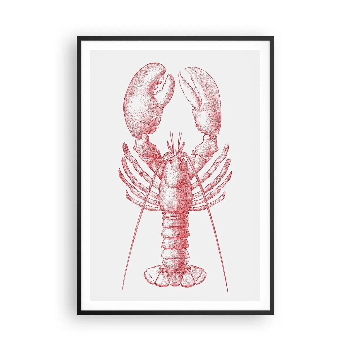 Plakat i sort ramme - Hummer, der er Homer værdig - 70x100 cm
