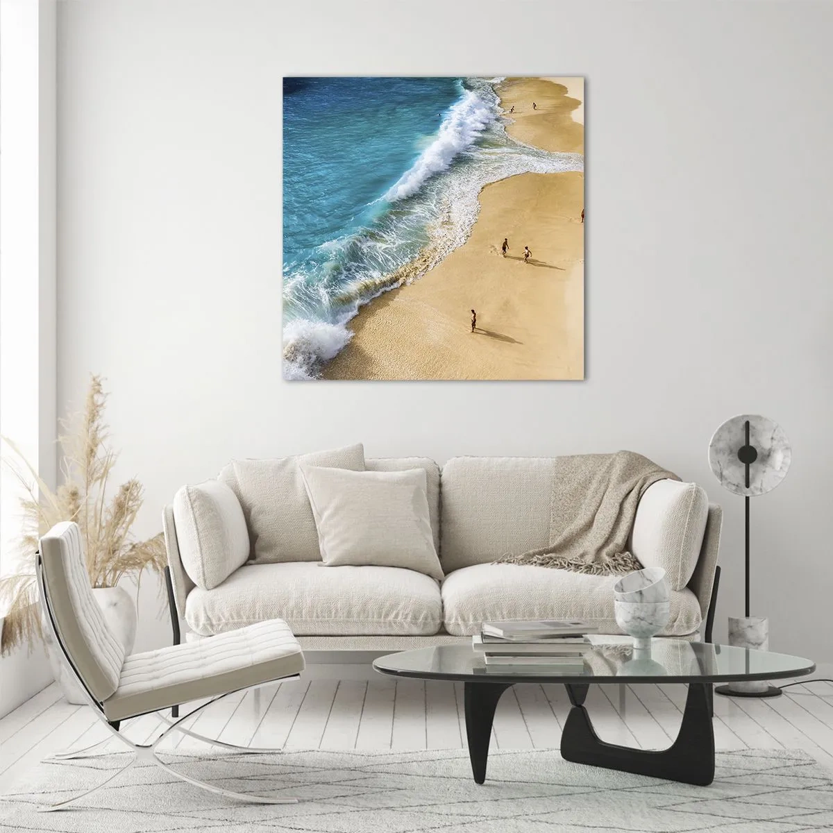 Billede på glas - Og så solen, stranden... - 30x30 cm