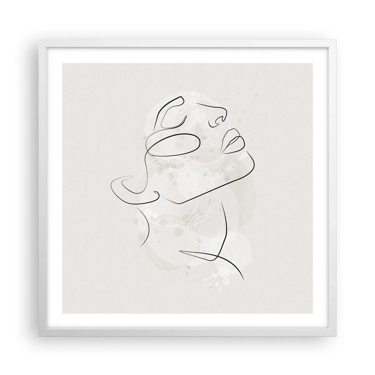 Plakat i hvid ramme - Skitse af drømmen - 60x60 cm