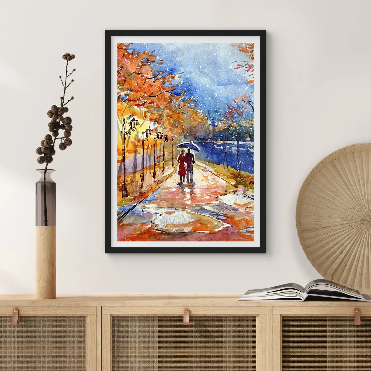 Plakat i sort ramme - Sammen indtil tidsfristen - 40x50 cm