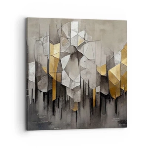 Lærredstryk - Billede på lærred - Komposition lavet af is og lys - 70x70 cm