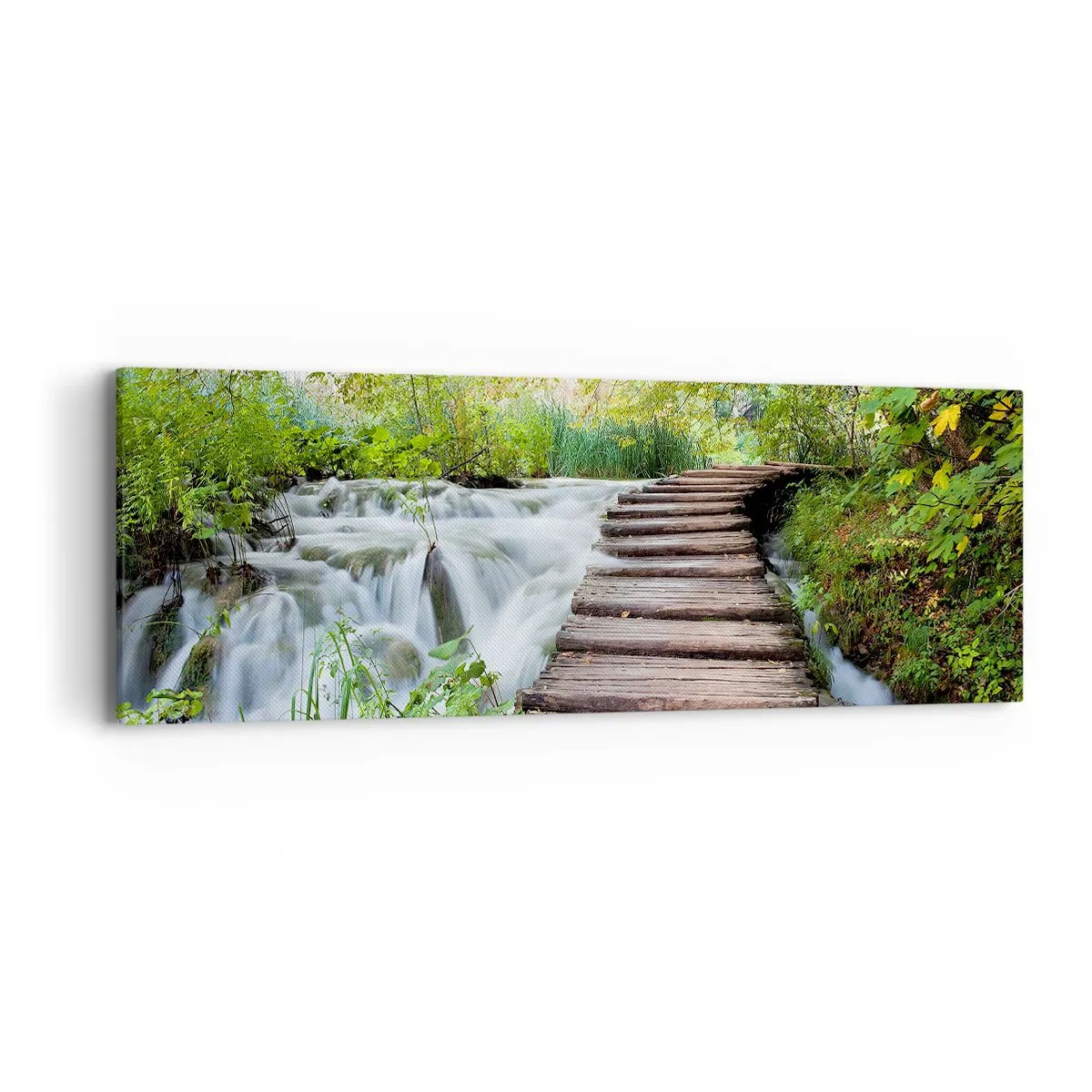 Lærredstryk - Billede på lærred - Overhovedet ikke stille vand - 90x30 cm