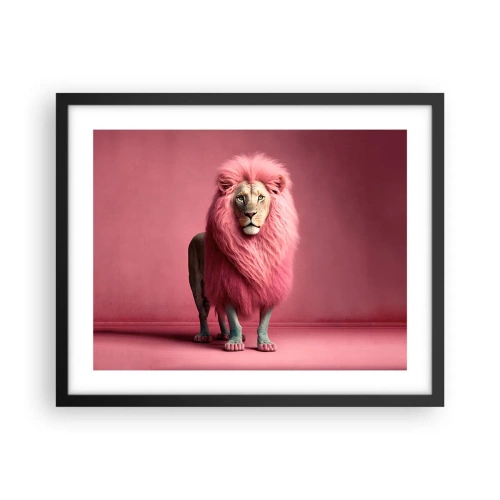 Plakat i sort ramme - Og du er ikke længere bange - 50x40 cm