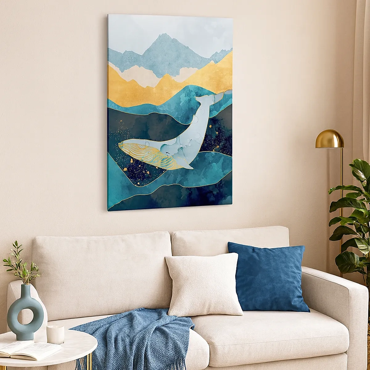 Lærredstryk - Billede på lærred - Den kølige skønhed i det nordlige område - 50x70 cm