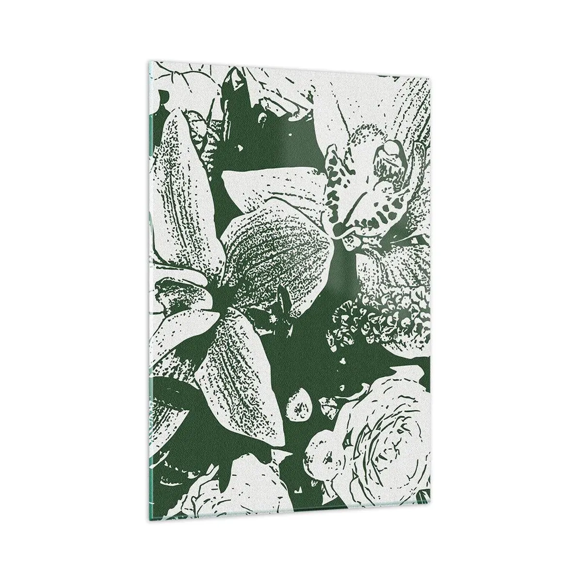 Billede på glas - Buket - en verden af grønt - 80x120 cm