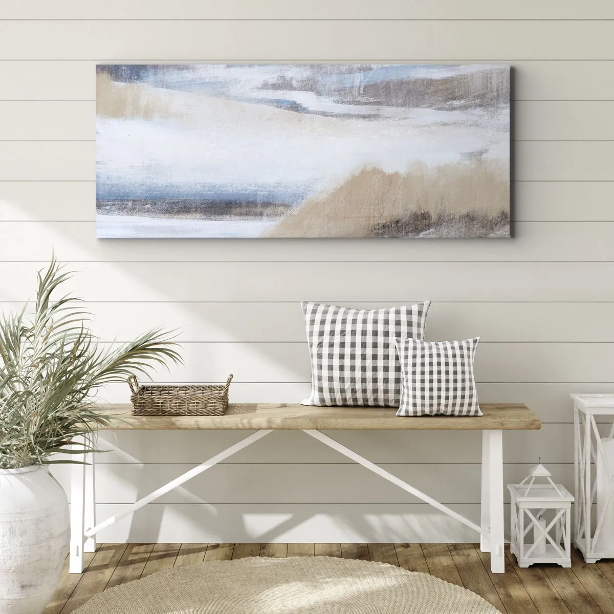 Lærredstryk - Billede på lærred - Vinterkomposition - 100x40 cm