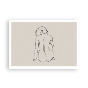 Plakat - Nøgen pige - 100x70 cm
